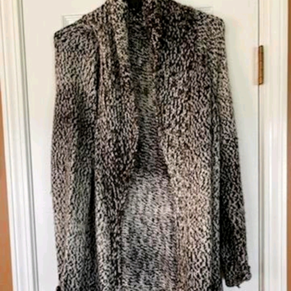 Multi colored sweater coat